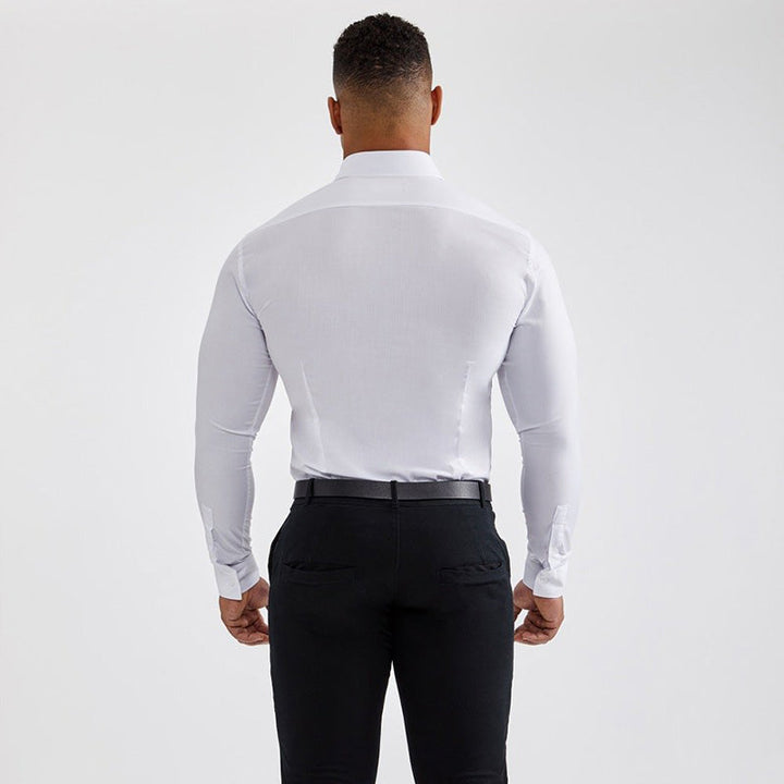 Lorenzo | Męska Koszula Slim Fit Z Długim Rękawem