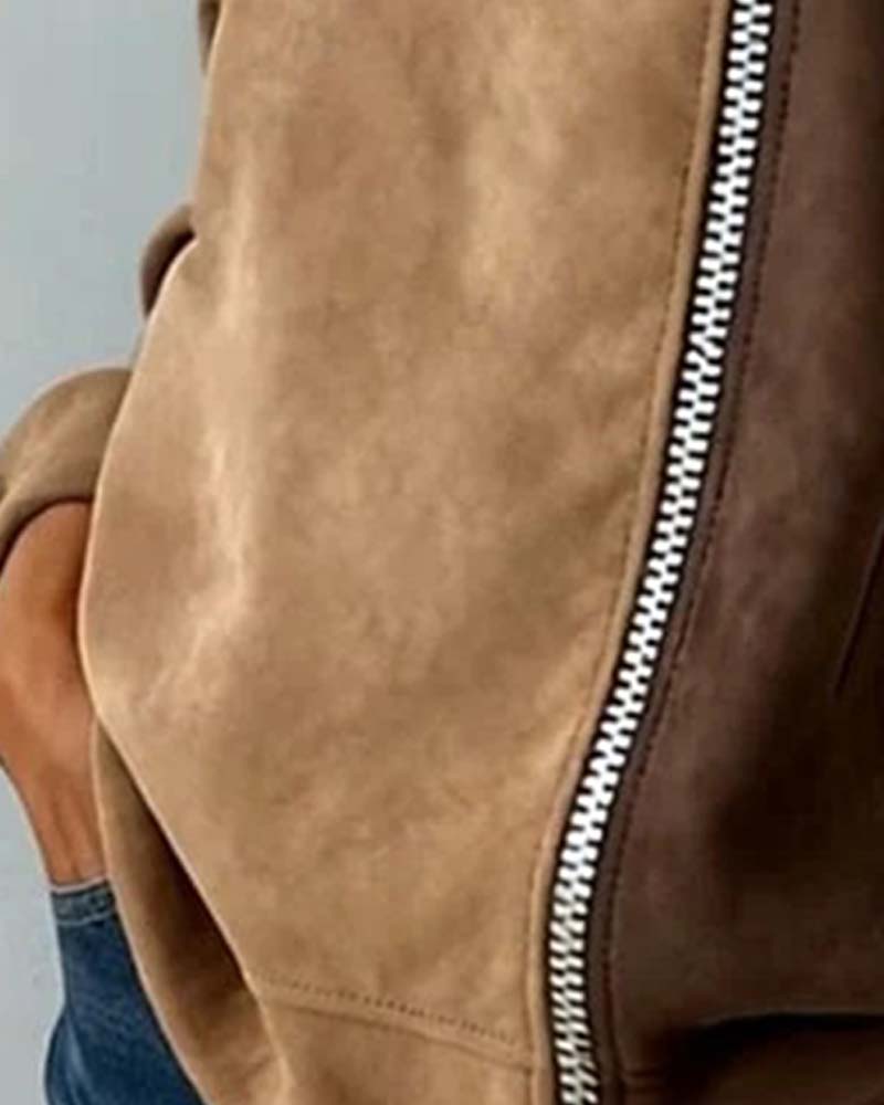 Detal kaptura bluzy Nuvarex z regulowanymi troczkami