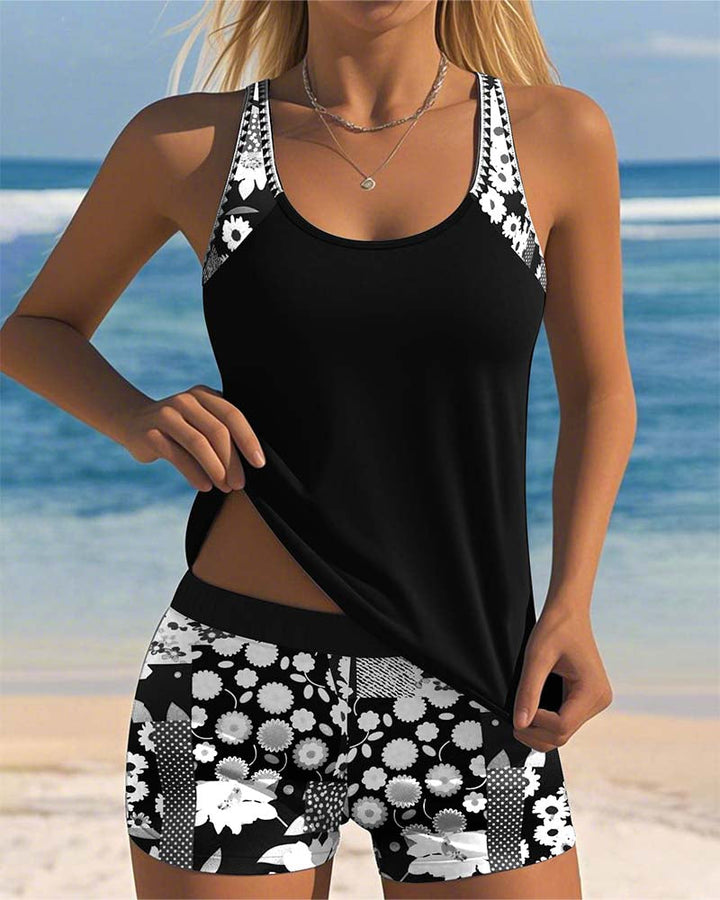 Rosabelle | Tankini W Kwiatowy Wzór Z Szortami