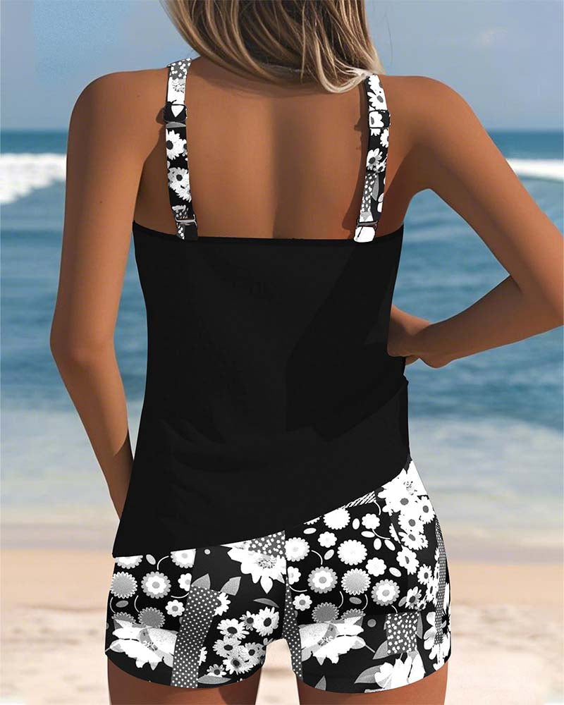 Rosabelle | Tankini W Kwiatowy Wzór Z Szortami