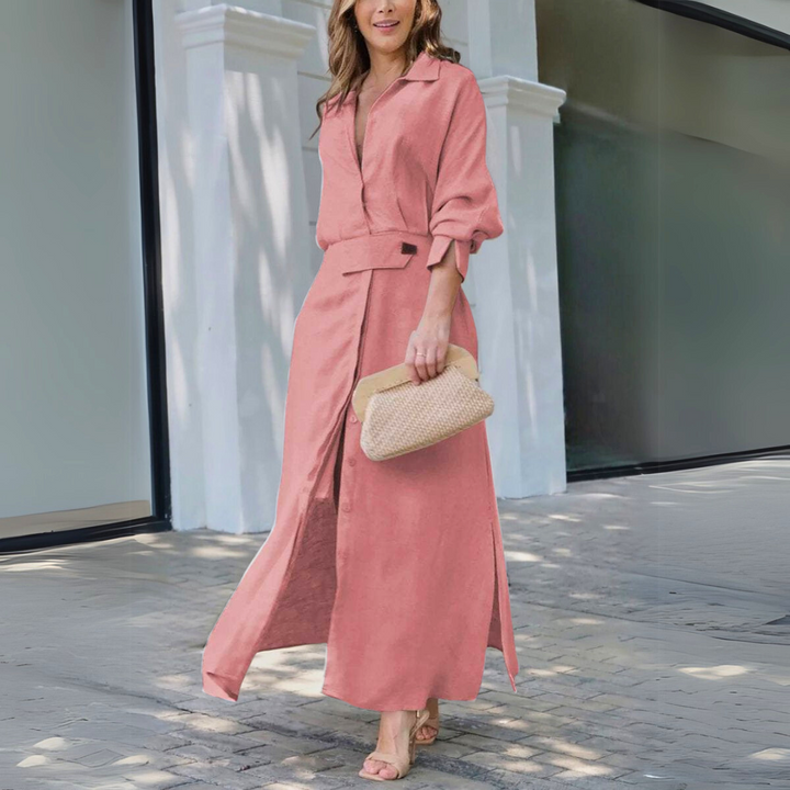 Rosaline | Elegancka Sukienka Maxi Z Dekoltem V