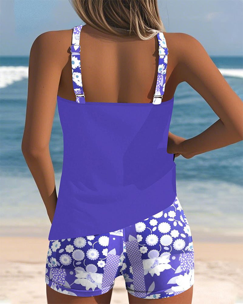 Rosabelle | Tankini W Kwiatowy Wzór Z Szortami