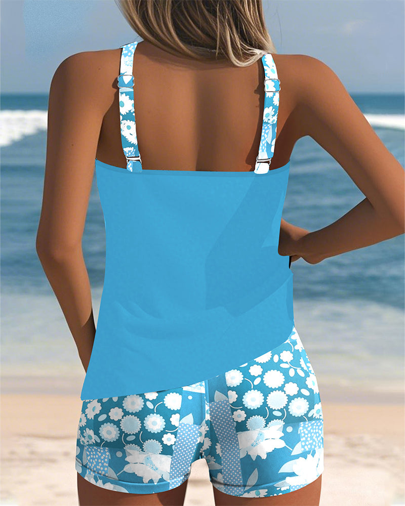 Rosabelle | Tankini W Kwiatowy Wzór Z Szortami