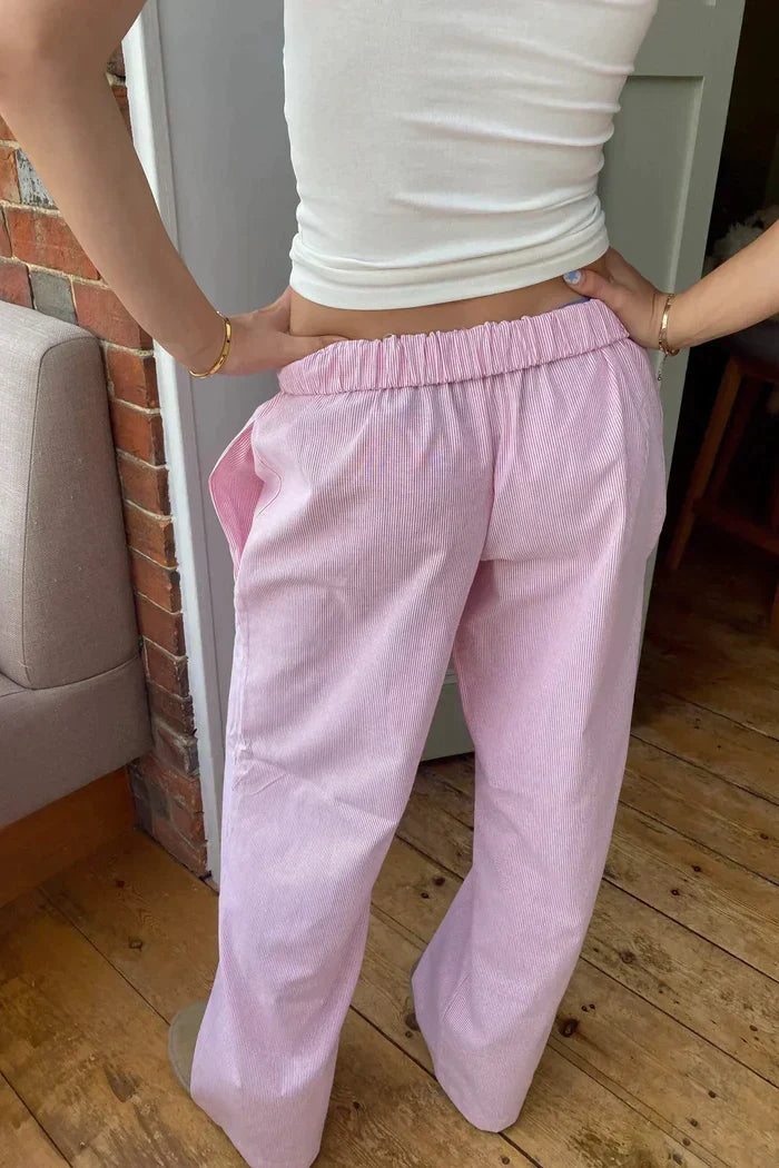 Spodnie Damskie W Paski Casual