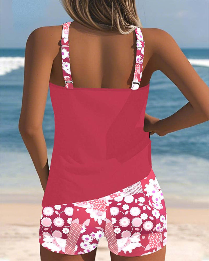 Rosabelle | Tankini W Kwiatowy Wzór Z Szortami