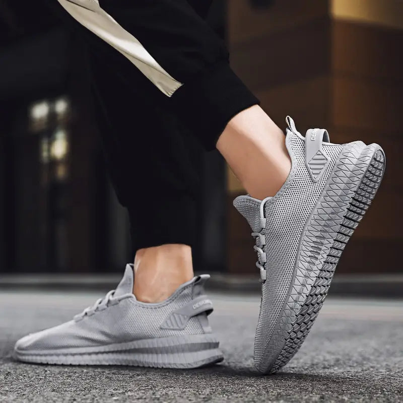 Sneakersy Męskie z Siateczkową Cholewką