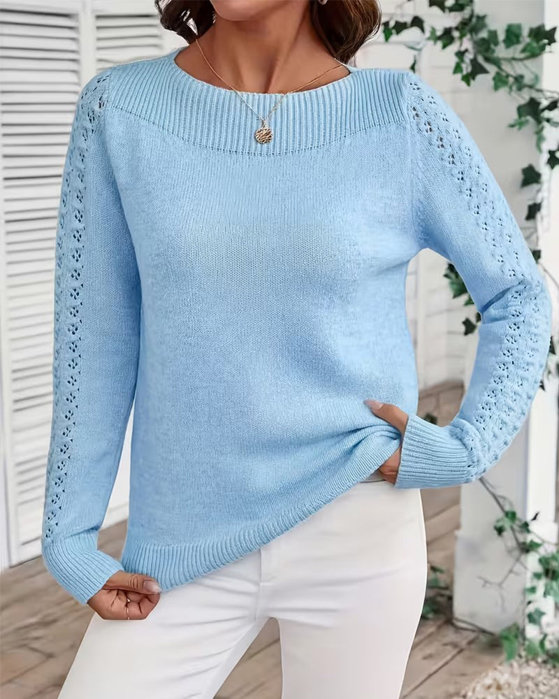 Damski sweter z dzianiny do codziennych i warstwowych stylizacji