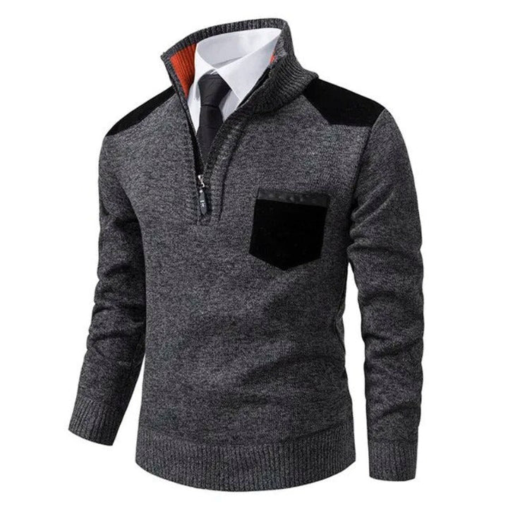 Sweter Męski Z Półgolfem Na Zamek