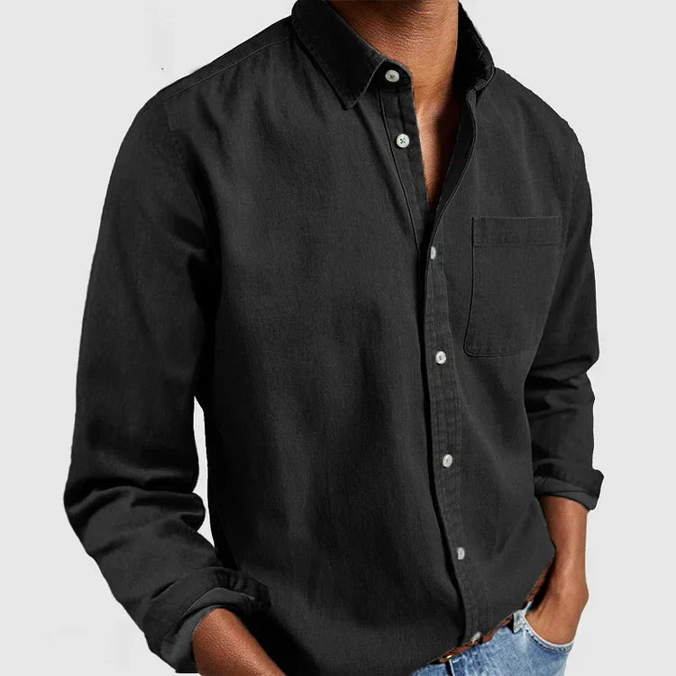 Matteo | Męska Koszula Casual Button-Down Z Długim Rękawem