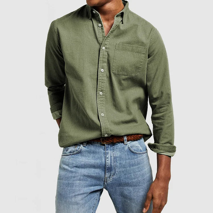 Matteo | Męska Koszula Casual Button-Down Z Długim Rękawem
