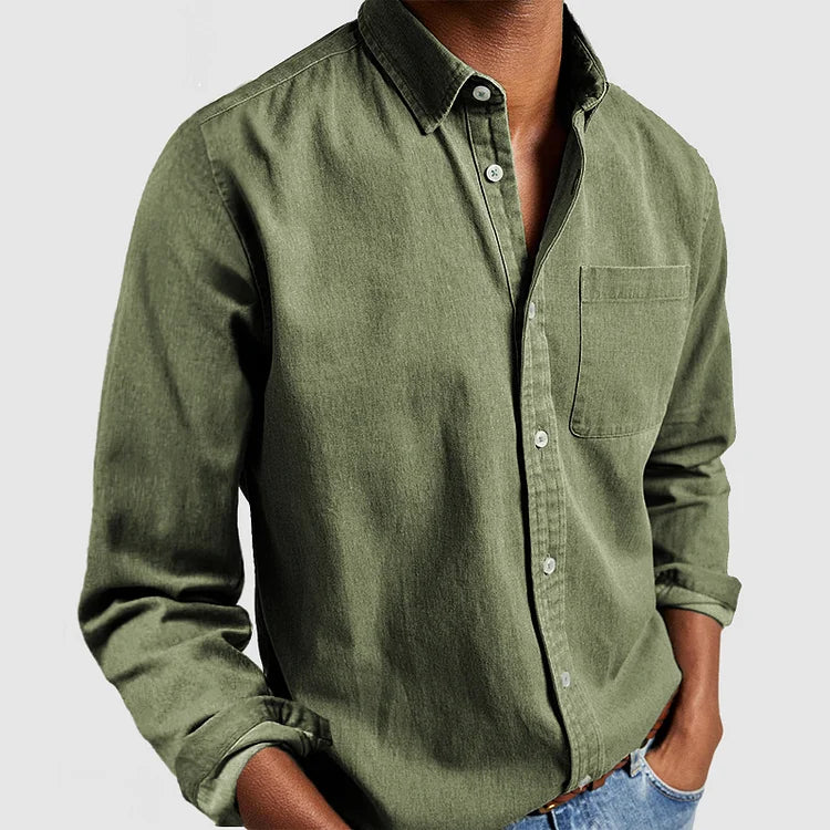 Matteo | Męska Koszula Casual Button-Down Z Długim Rękawem