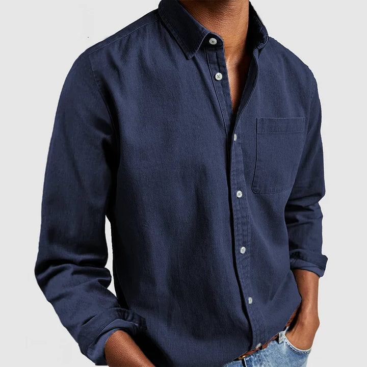 Matteo | Męska Koszula Casual Button-Down Z Długim Rękawem