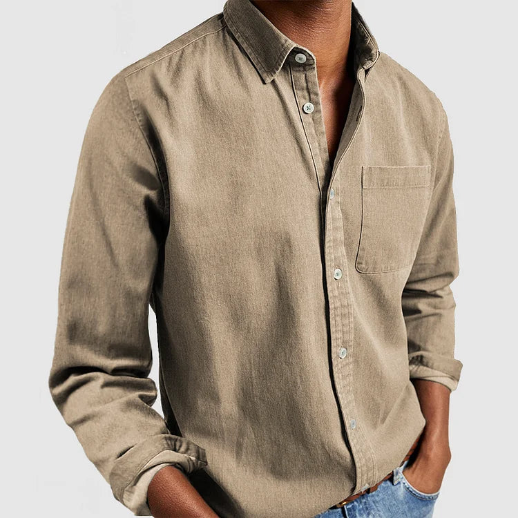 Matteo | Męska Koszula Casual Button-Down Z Długim Rękawem