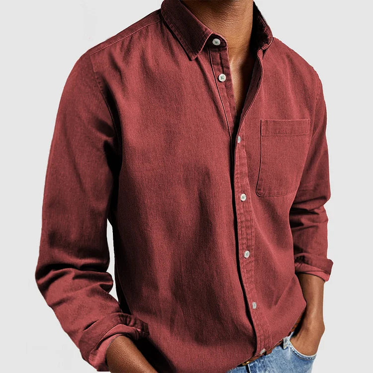 Matteo | Męska Koszula Casual Button-Down Z Długim Rękawem