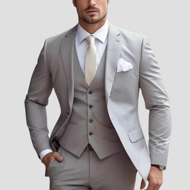 Łukasz | Garnitur Męski Trzyczęściowy Slim Fit