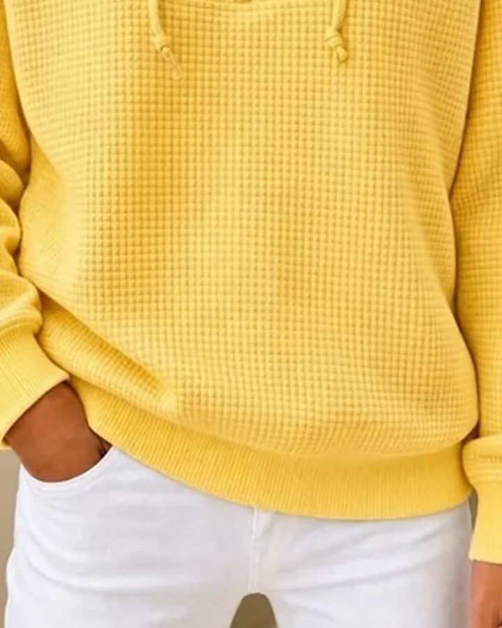 Bluza Wafelio w codziennej stylizacji casual na cały dzień