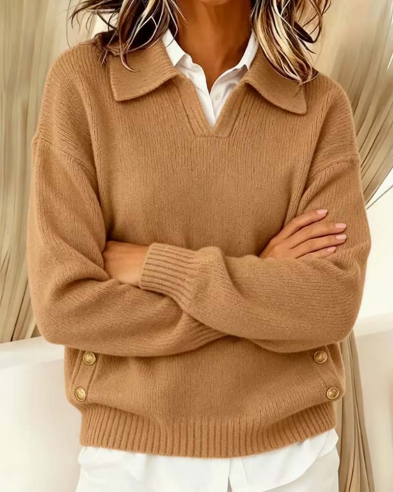 Sweter Virello prezentowany z przodu, idealny na chłodniejsze dni