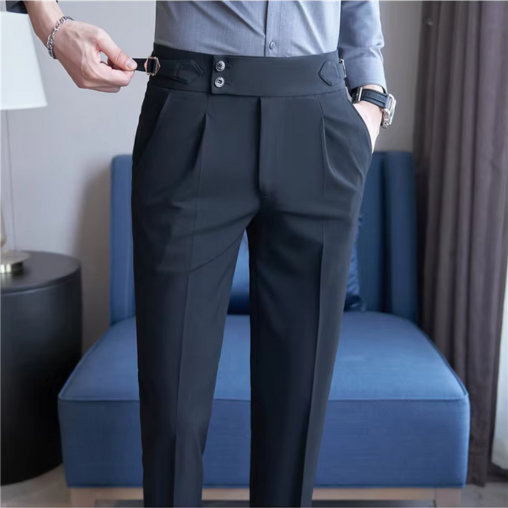 Michał | Spodnie Męskie Eleganckie Wysoki Stan