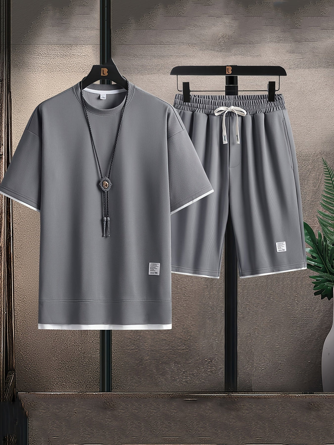 Męski Zestaw Casual T-Shirt i Szorty