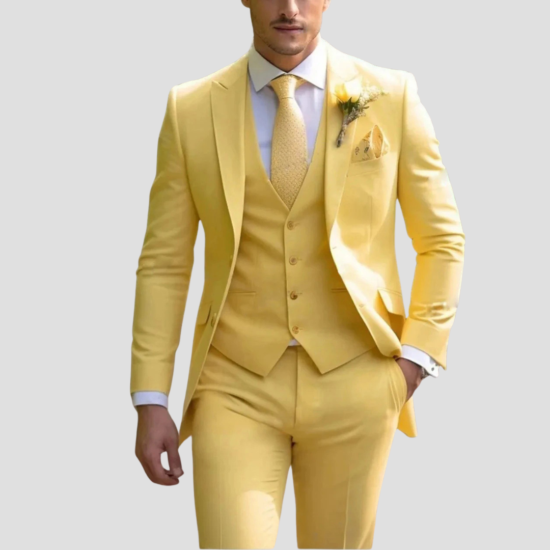 Łukasz | Garnitur Męski Trzyczęściowy Slim Fit