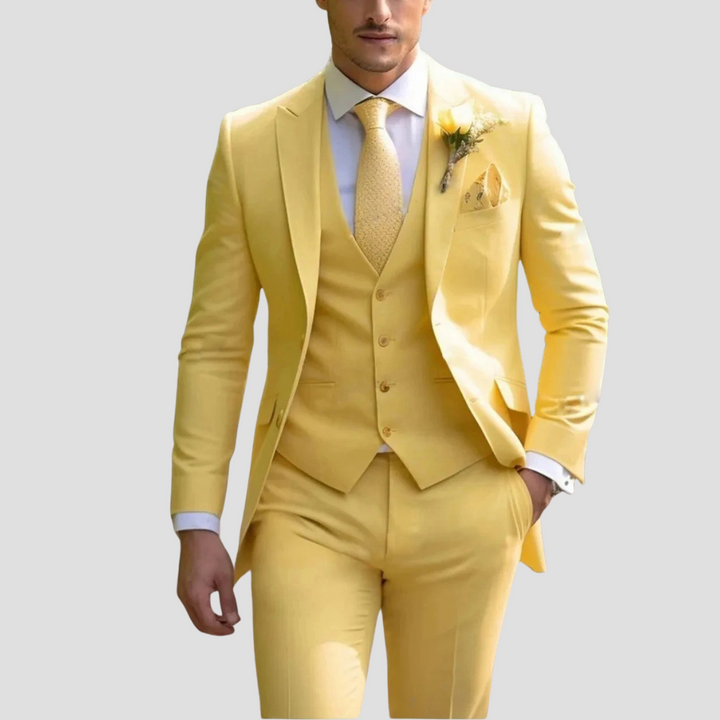 Łukasz | Garnitur Męski Trzyczęściowy Slim Fit