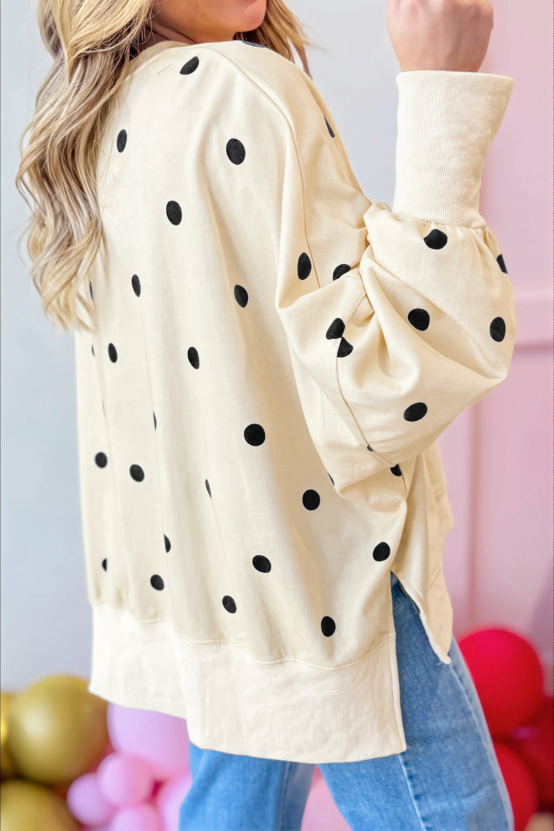 Wygodna bluza dresowa Kropkella w stylu casual, widok z boku