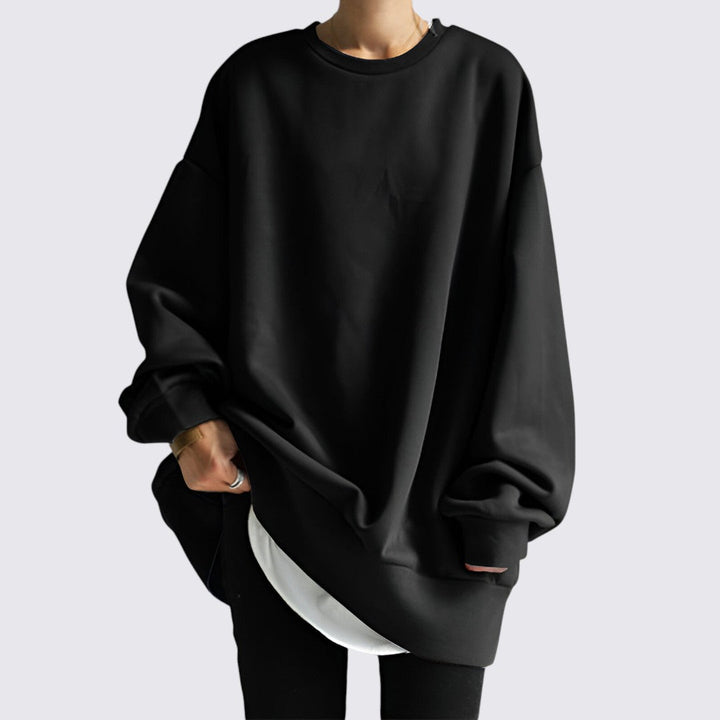 Sweter Damski Oversize z Okrągłym Dekoltem