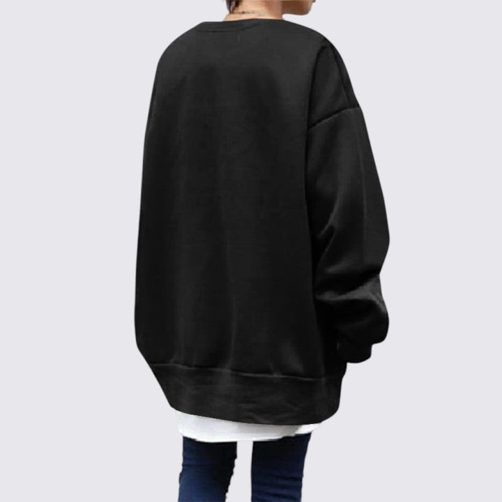 Sweter Damski Oversize z Okrągłym Dekoltem