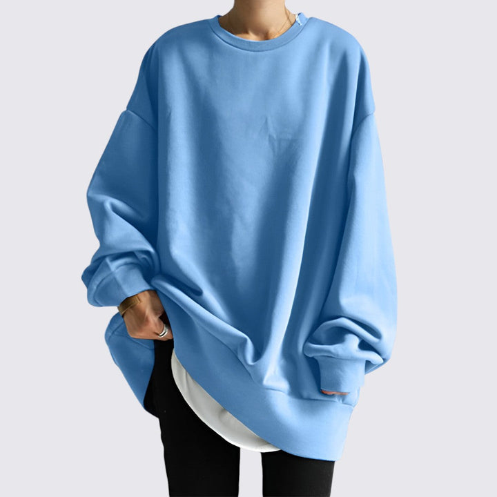 Sweter Damski Oversize z Okrągłym Dekoltem