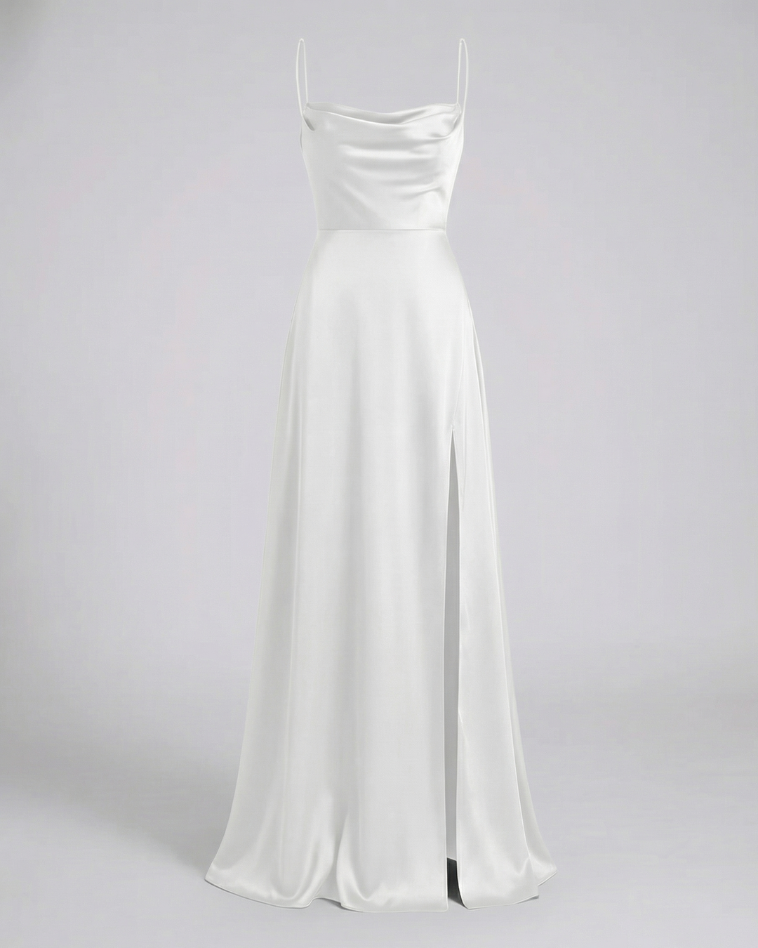 Izabela | Sukienka Maxi Elegancka Z Rozcięciem
