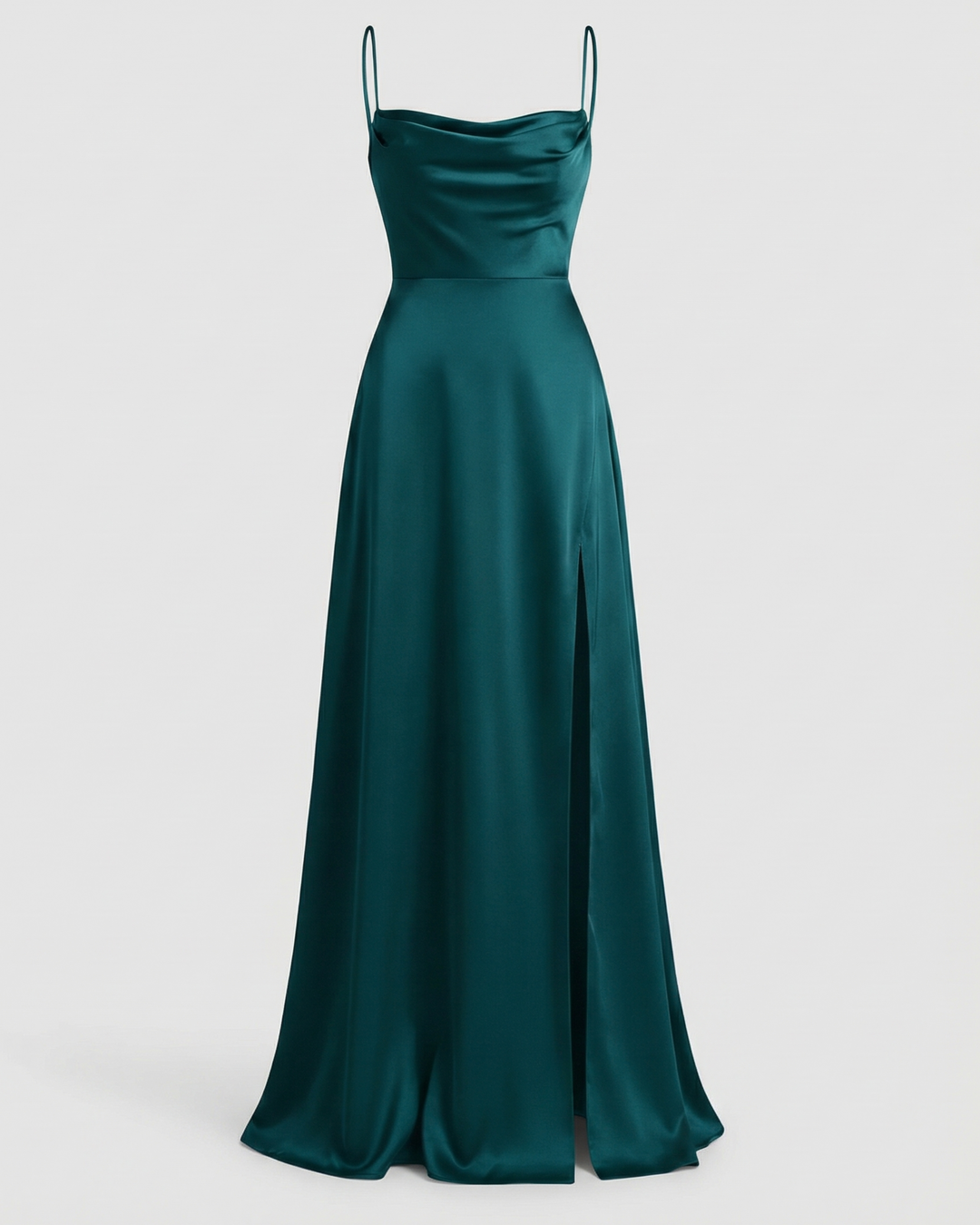 Izabela | Sukienka Maxi Elegancka Z Rozcięciem
