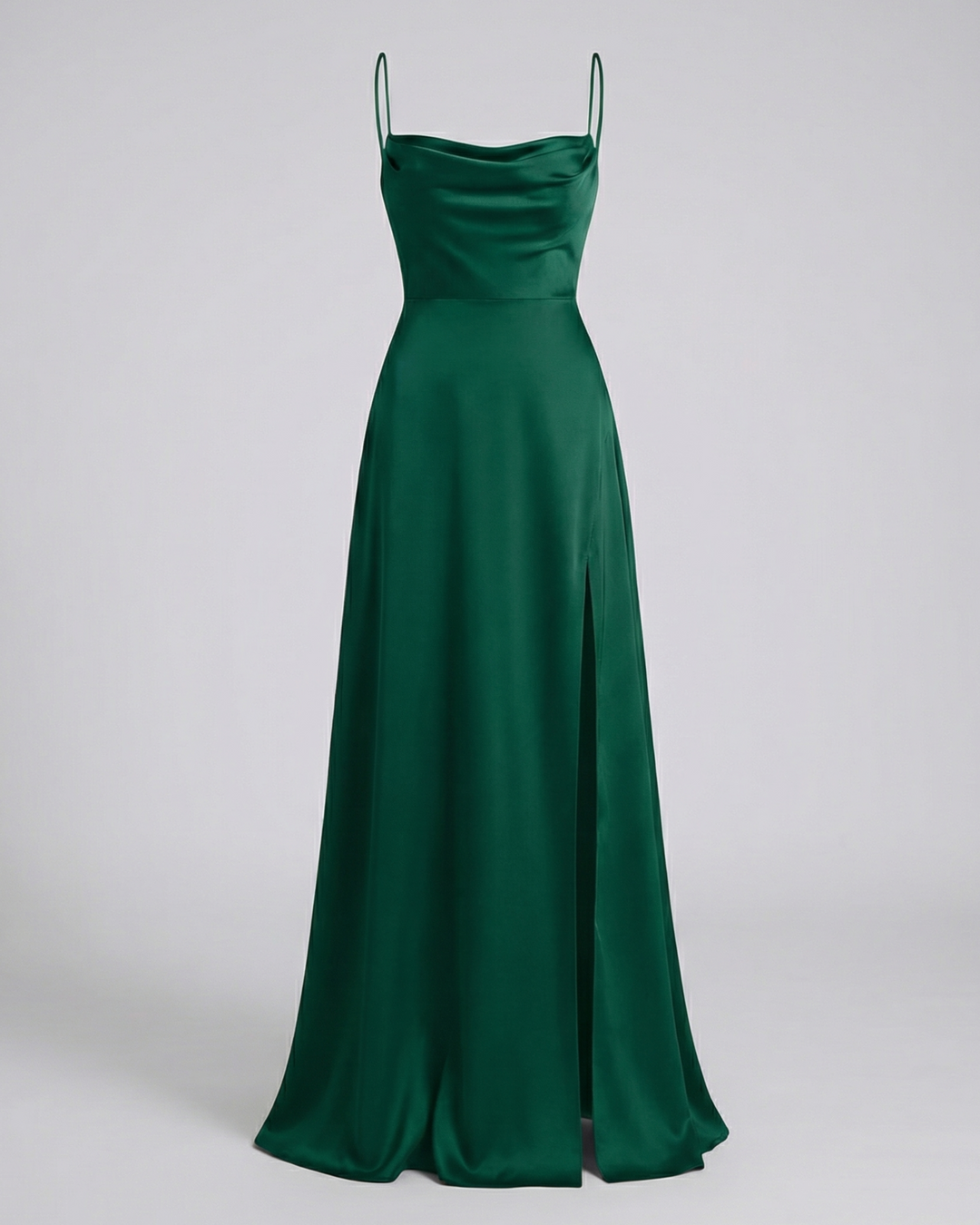 Izabela | Sukienka Maxi Elegancka Z Rozcięciem