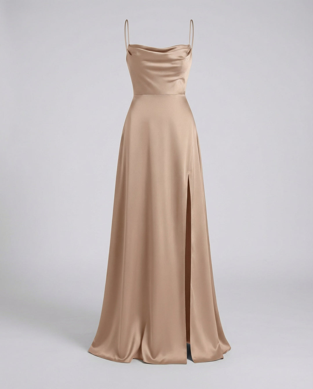 Izabela | Sukienka Maxi Elegancka Z Rozcięciem
