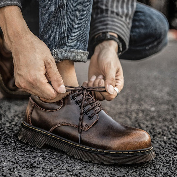 Buty Męskie Sznurowane Miejskie