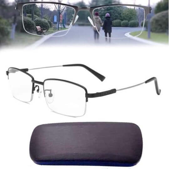 Okulary Progresywne Fotochromowe UV400 Z Metalową Oprawką