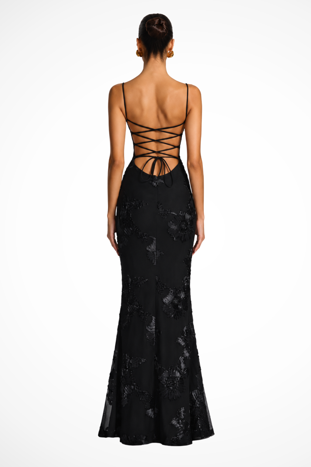 Seraphine | Haftowana Sukienka Maxi Z Gorsetową Górą