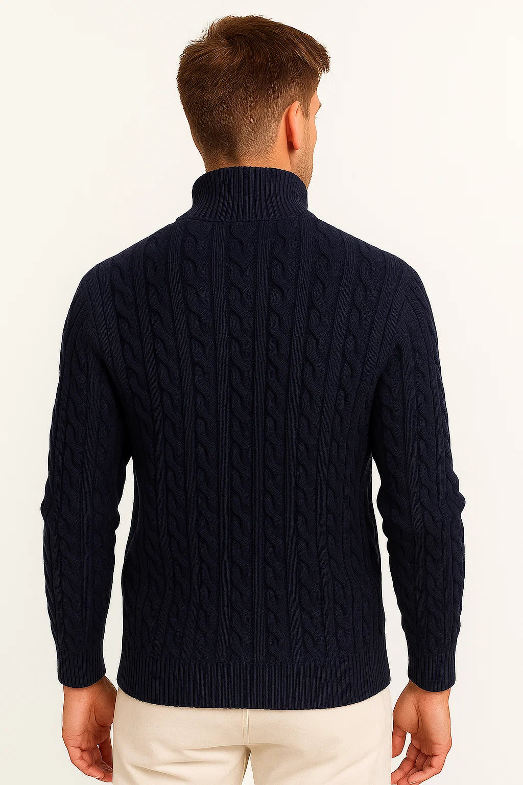 Sweter Męski Wiosenny Z Zamkiem
