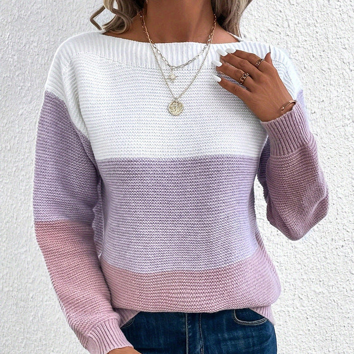 Sweter Dzianinowy Z Długim Rękawem