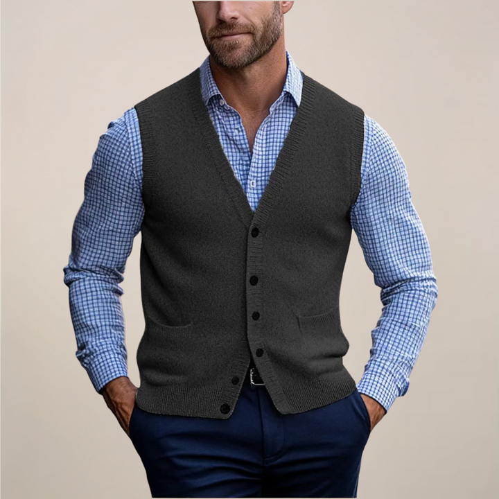 Marek | Sweter Męski Bezrękawnik Casualowy