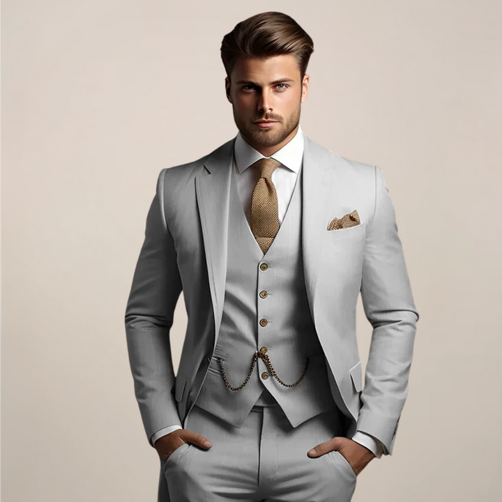 Michał | Garnitur Męski Trzyczęściowy Elegancki