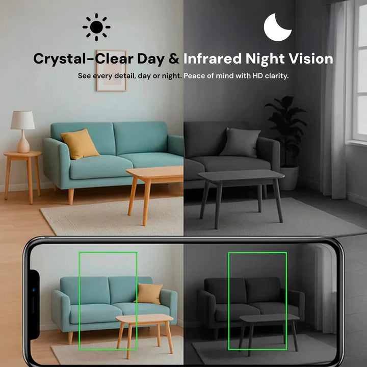 Mini Kamera WiFi Full HD 1080P Z Noktowizją I Detekcją Ruchu