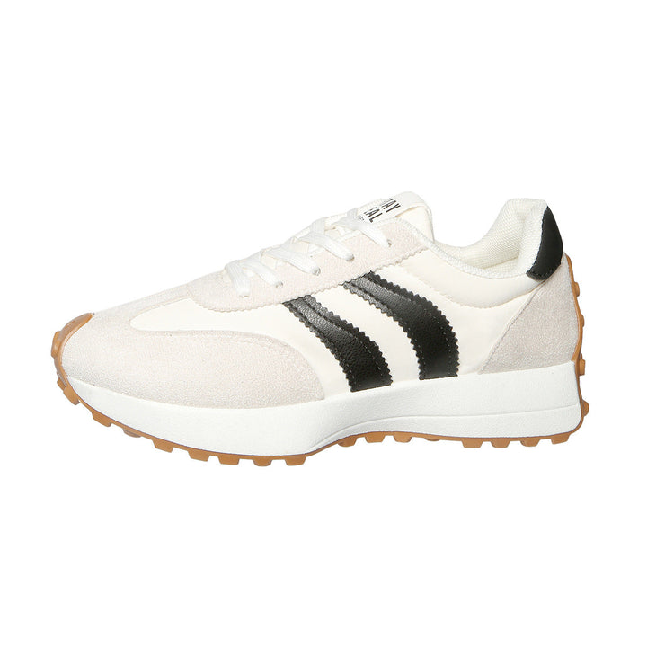 Damskie Sneakery Retro Zamsz I Nylon Z Waflową Podeszwą
