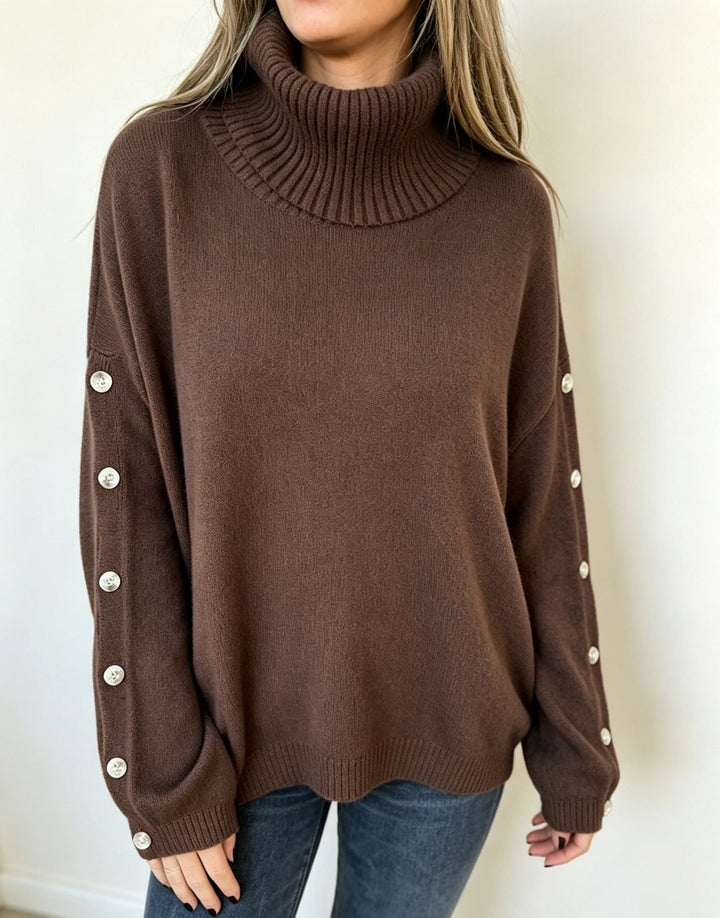 Sweter z dzianiny damskiej z długim rękawem