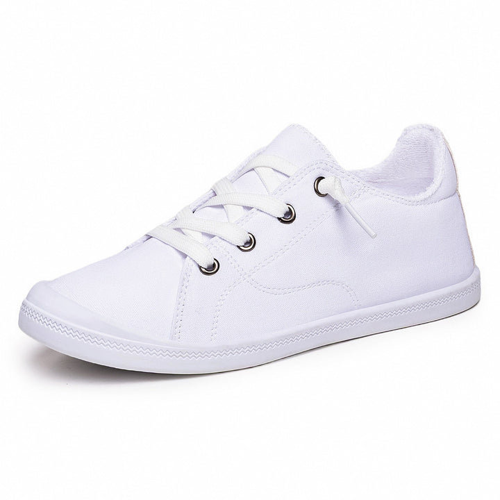 Damskie Sneakersy Canvas Low Top Z Gumową Podeszwą