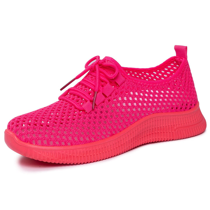 Damskie Sneakersy Slip On Z Przewiewnej Siateczki