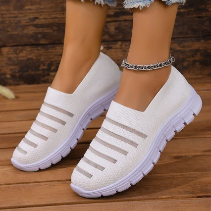 Damskie sneakersy bez sznurowadeł z wygodnym elastycznym wejściem