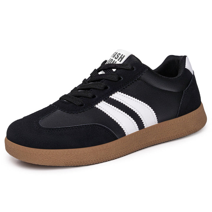 Damskie Sneakersy Retro z Zamszu i Tekstyliów z Gumową Podeszwą