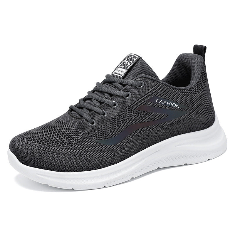 Sneakersy uniseksowe pokazane z boku, z lekką konstrukcją