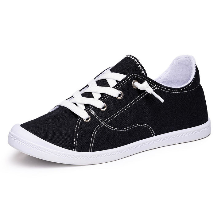 Damskie Sneakersy Canvas Low Top Z Gumową Podeszwą