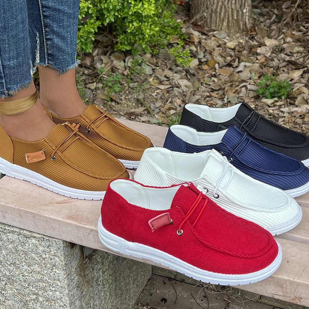 Damskie sneakersy slip on z prążkowanym tekstylnym wierzchem